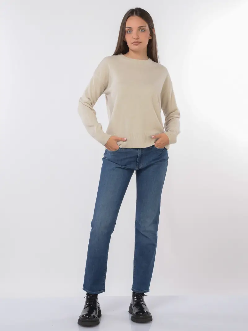 maglia da donna Woolrich in misto lana a girocollo BEIGE miniatura 2