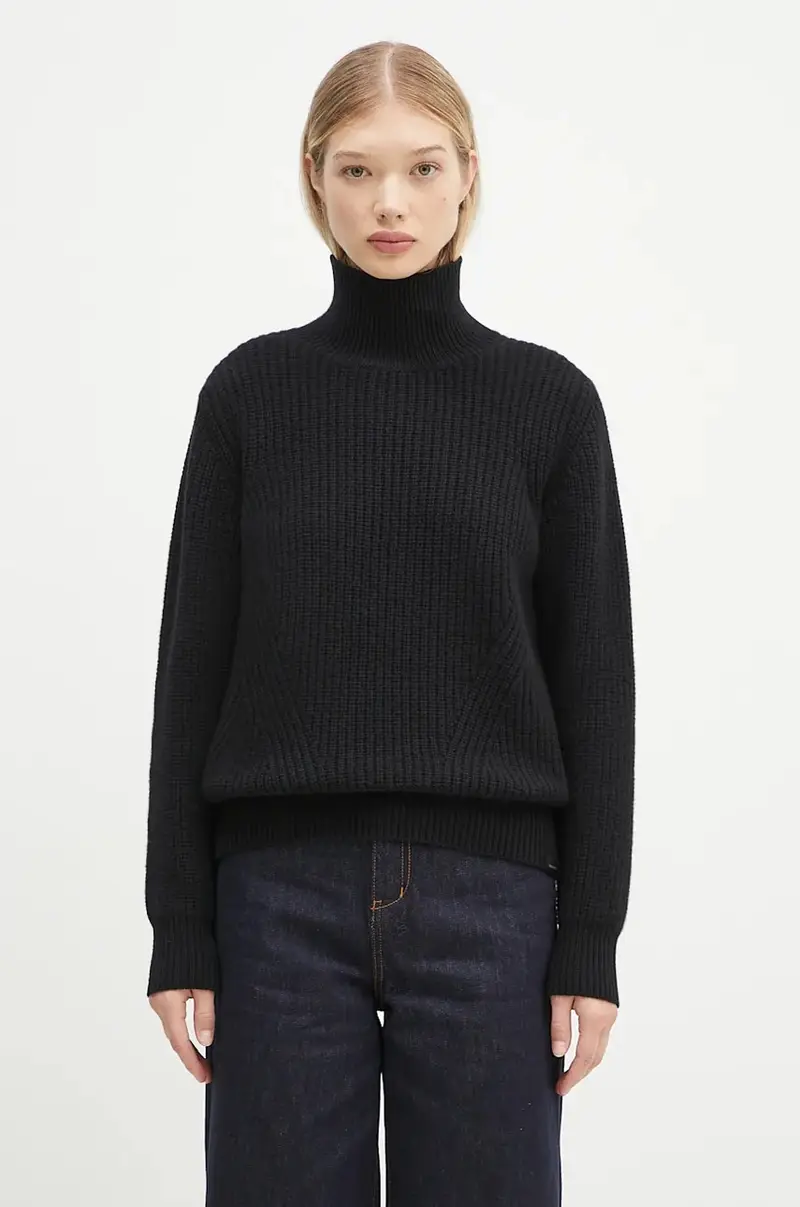 maglione in lana Canberra Turtleneck donna colore nero CFWWKN0329FRUF0712