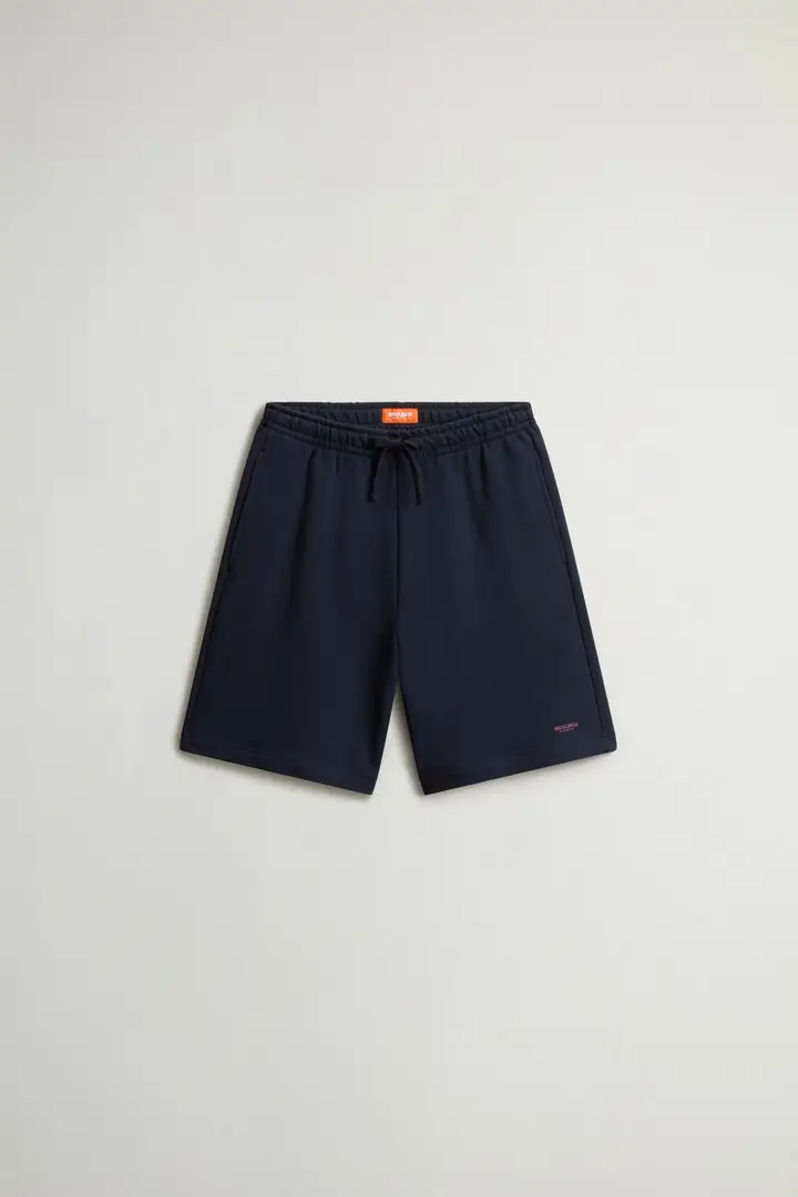 Pantaloncini Basket da bambino in puro cotone felpato Blu Melton Blue