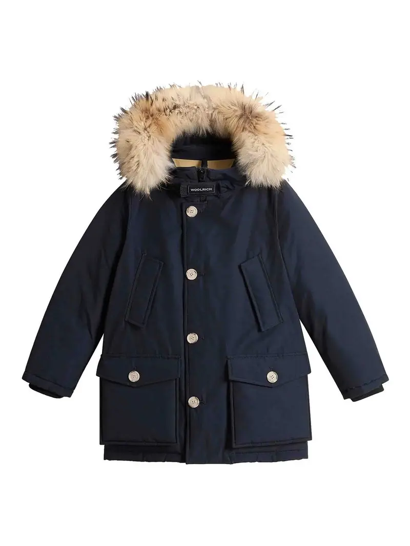 Parka in pelliccia staccabile artica Blu