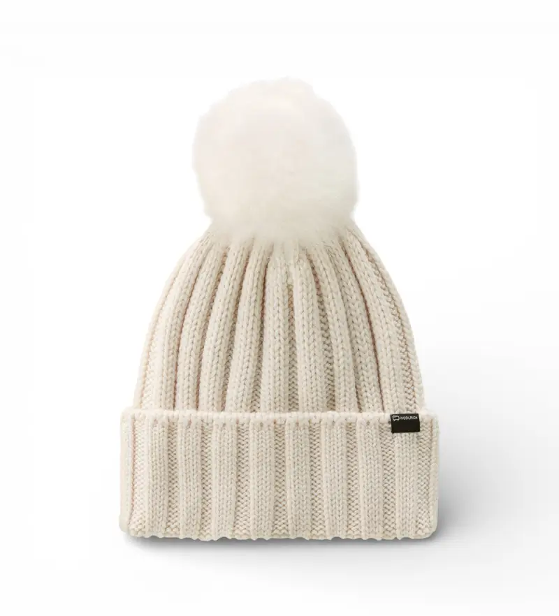 per donna CFWWAC0163FRUF0428 Cappello beige Cash Pom Pom (S), Casual, Lana