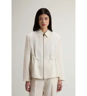 per donna CFWWOS2021FRUT3043 Giacca-camicia in misto lino beige (XS), Casual, Lyocell