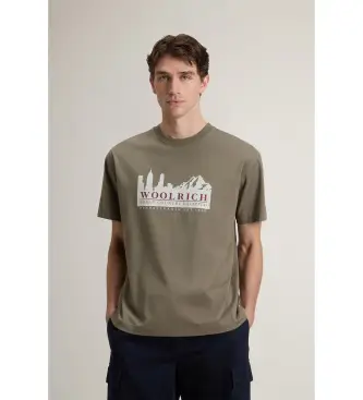 per uomo CFWOTE2010MRUT5334 T-shirt in puro cotone con logo verde (M), Casual, Manica corta