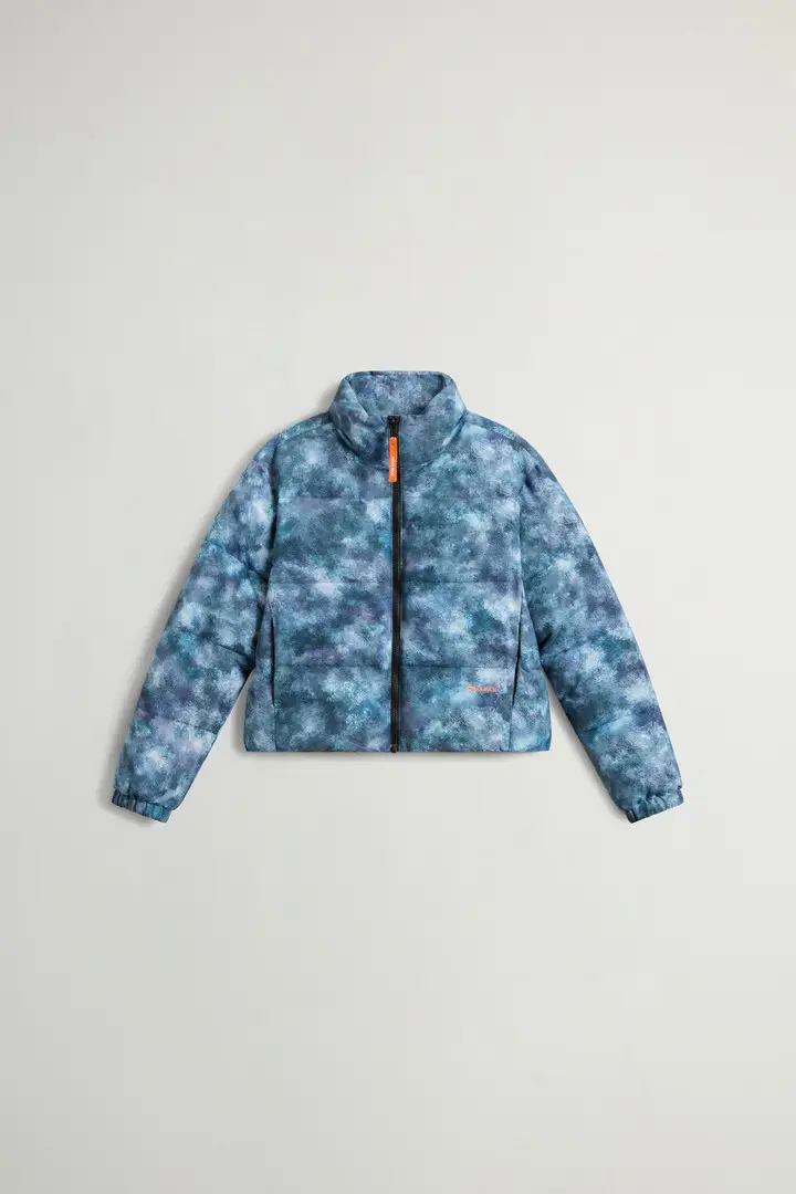 Piumino da ragazza in nylon Blu Rhodonite