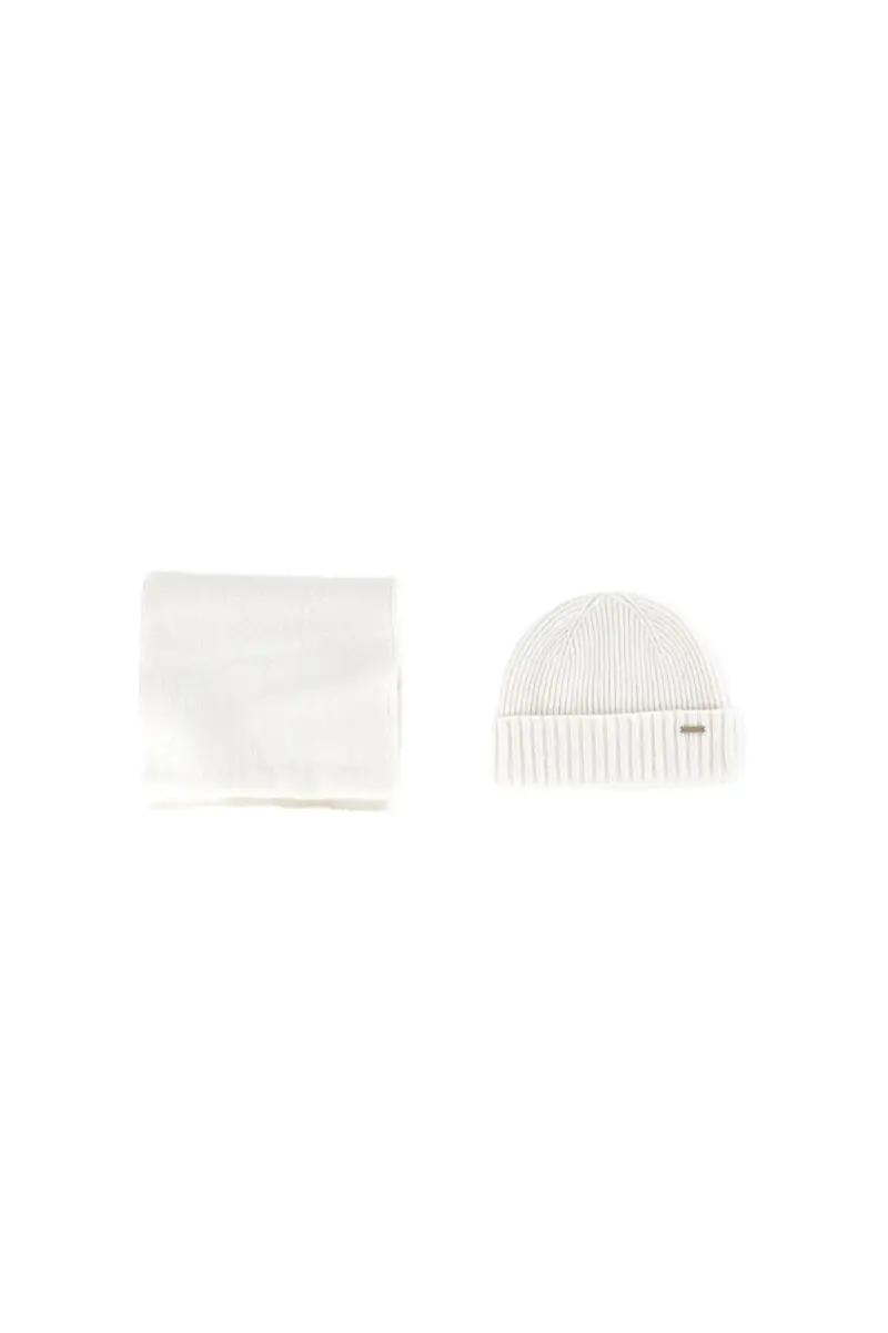 Set accessori Donna WOOLRICH Panna Gift box cappello e sciarpa miniatura 2