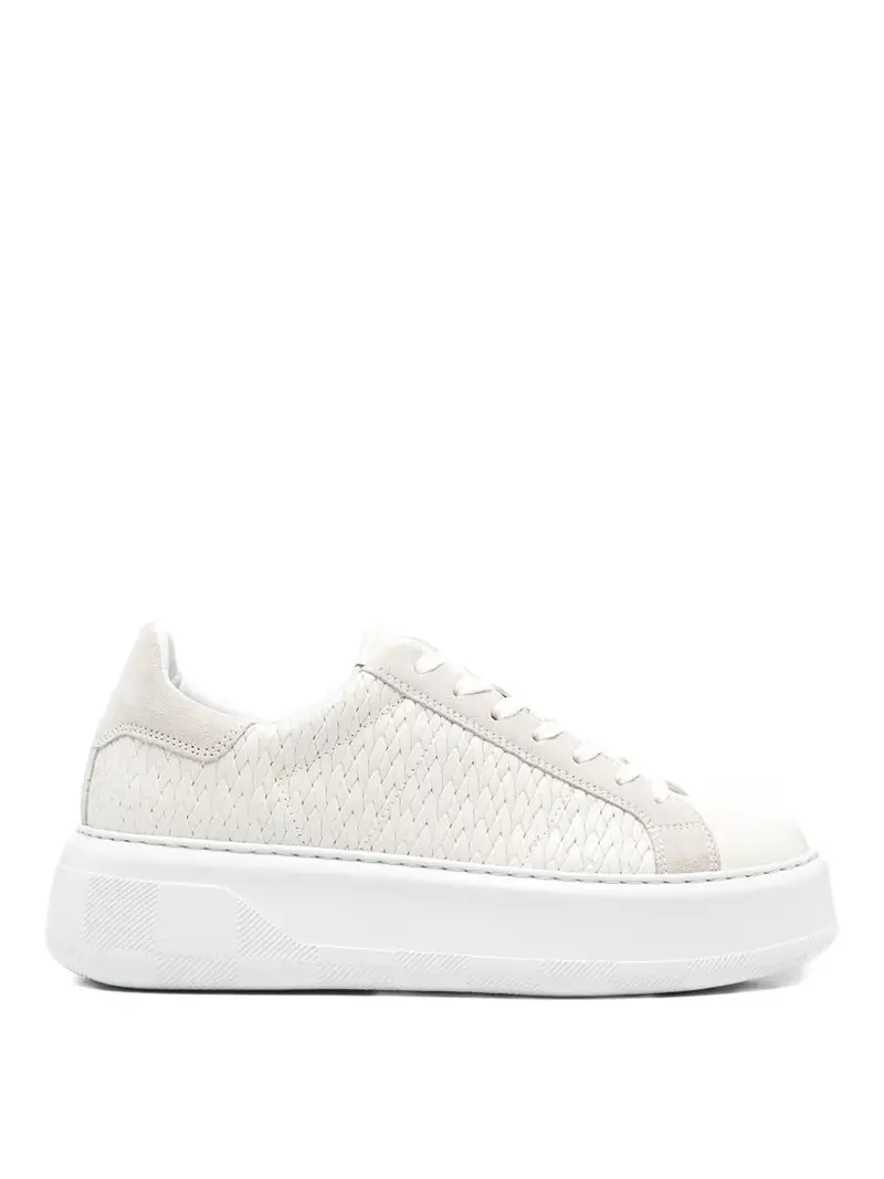 Sneakers in pelle Chunky Court Bianco