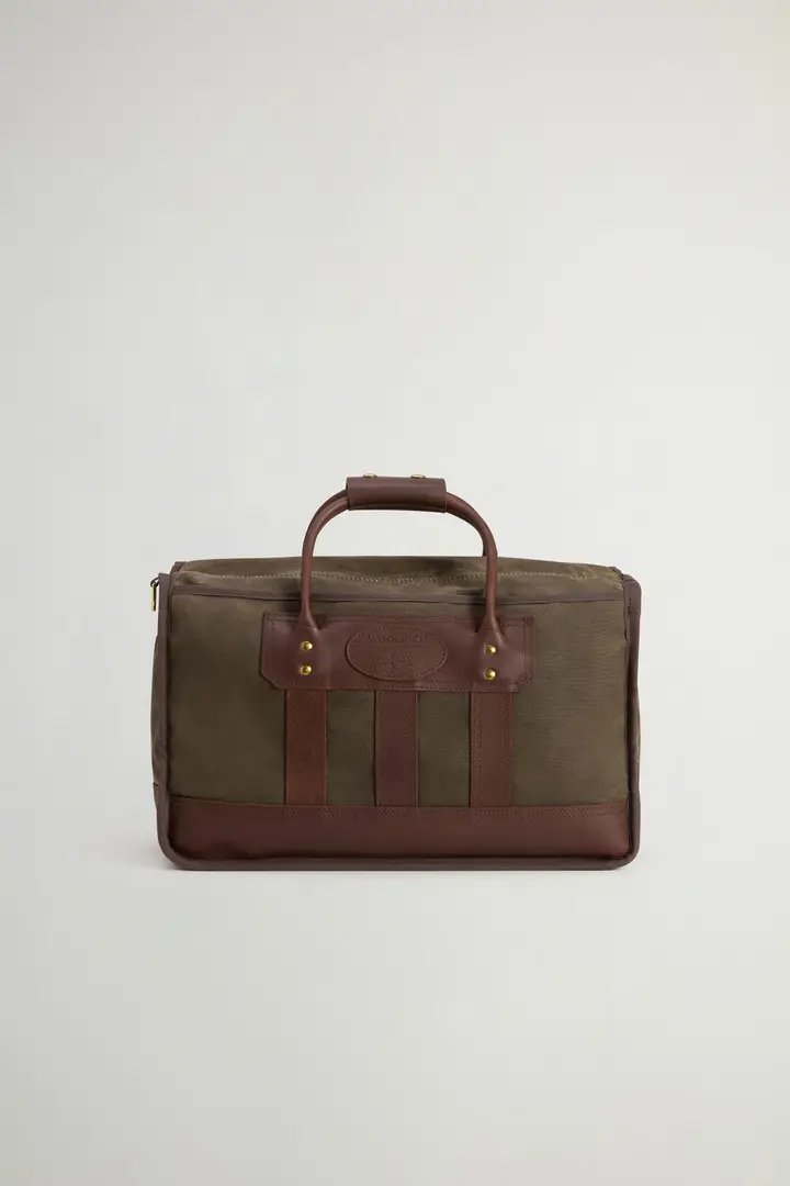 Unisex Borsone Overland con inserti in pelle Verde Dried Herb miniatura 3