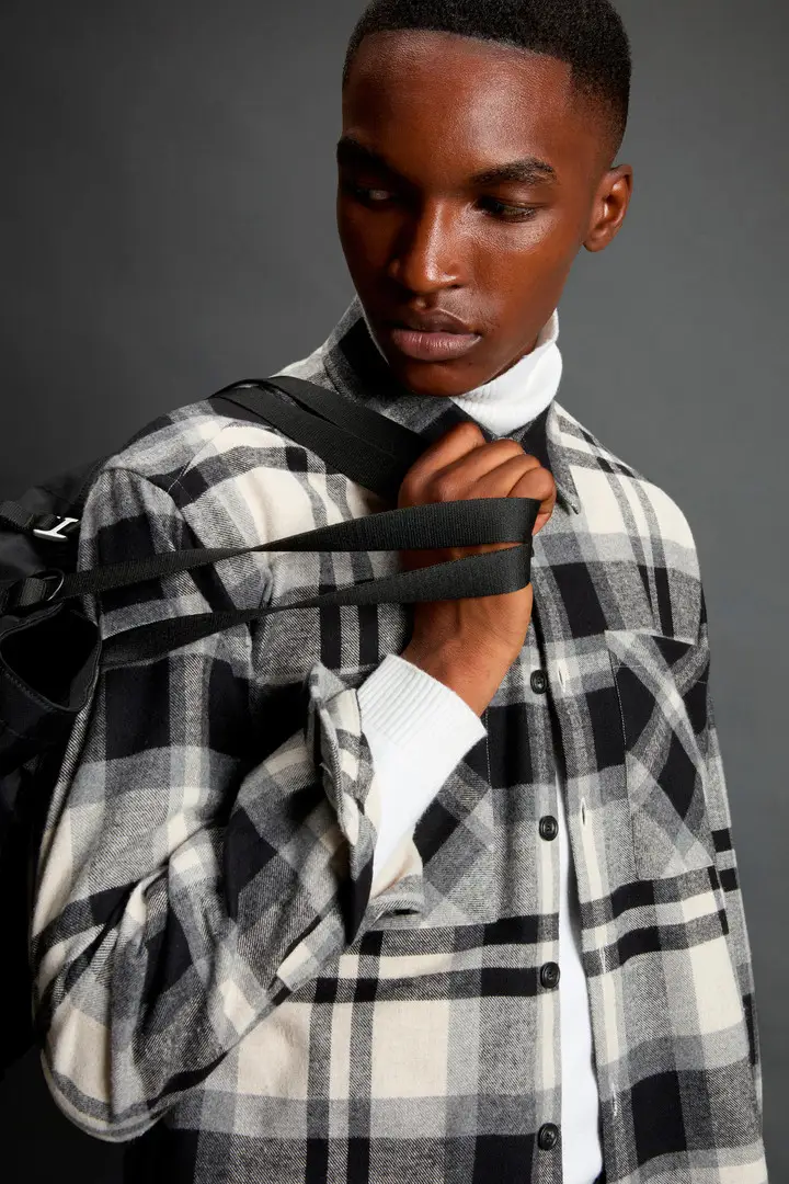 Unisex Camicia a quadri in flanella di misto cotone by Todd Snyder Beige Beige Check miniatura 3