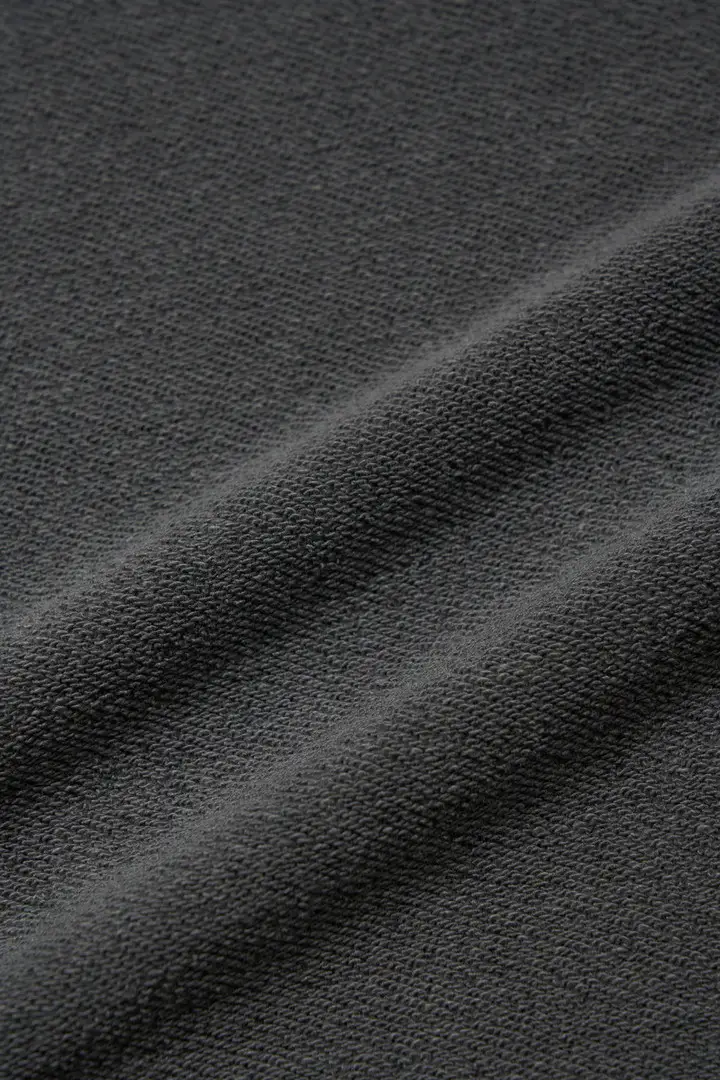 Unisex Felpa girocollo in puro cotone con logo stampato sul petto e sul retro Nero Charcoal miniatura 2