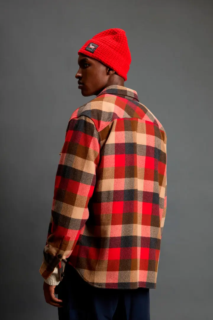 Unisex Giacca a camicia a quadri in puro cashmere by Todd Snyder Multicolore Red Grey Check miniatura 3
