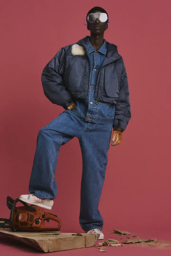 Unisex Giacca Fishing in tessuto satinato con cappuccio con visiera Blu Sax miniatura 3