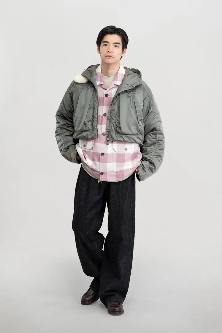 Unisex Giacca Fishing in tessuto satinato con cappuccio con visiera Verde Sage