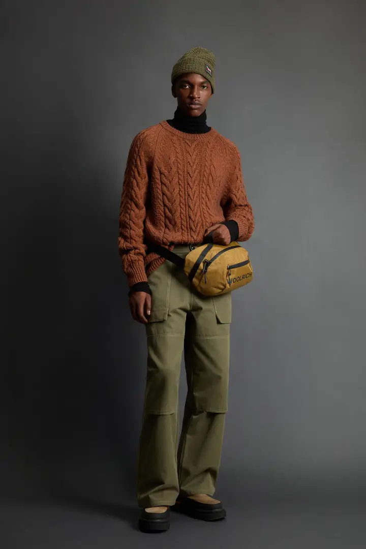 Unisex Maglione girocollo in misto lana e cotone by Todd Snyder Marrone Sun Orange miniatura 2