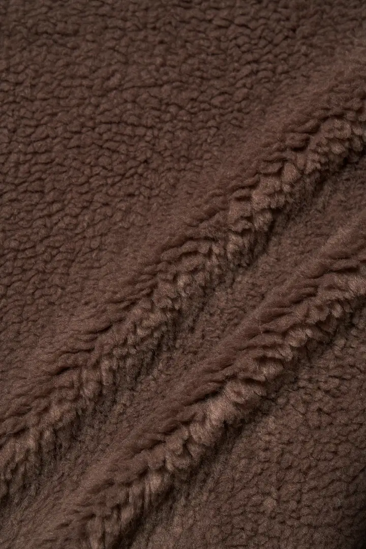 Unisex Parka in misto lana felpata riciclata Verde Olive miniatura 3