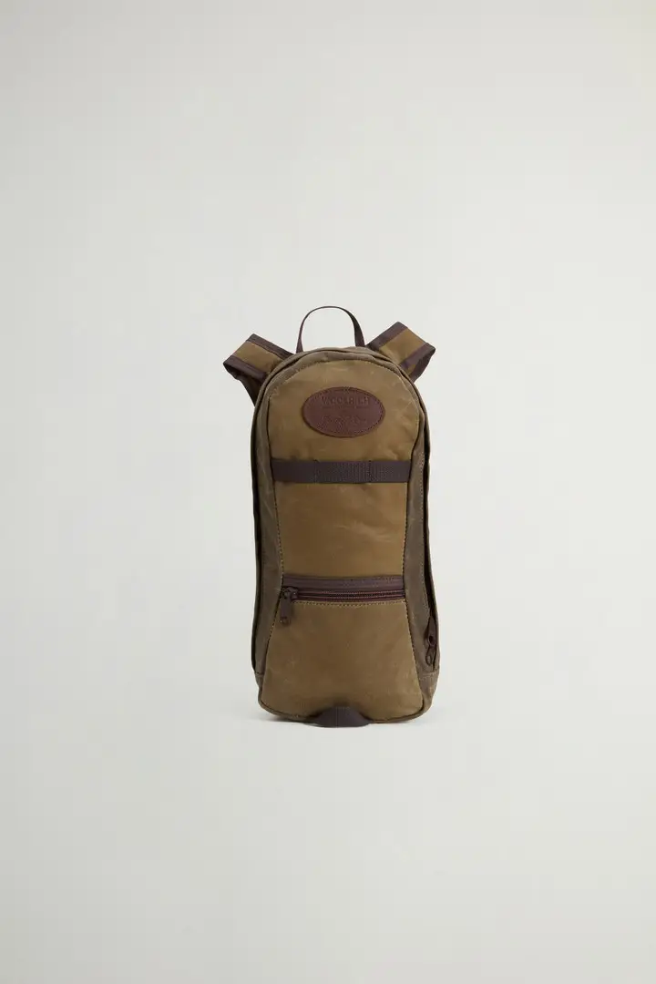 Unisex Zaino High Falls in puro cotone cerato Verde Dried Herb