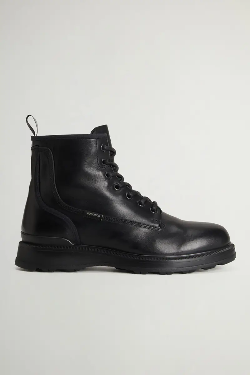 Woolrich Uomo Anfibi Grove in pelle Nero Taglia 39