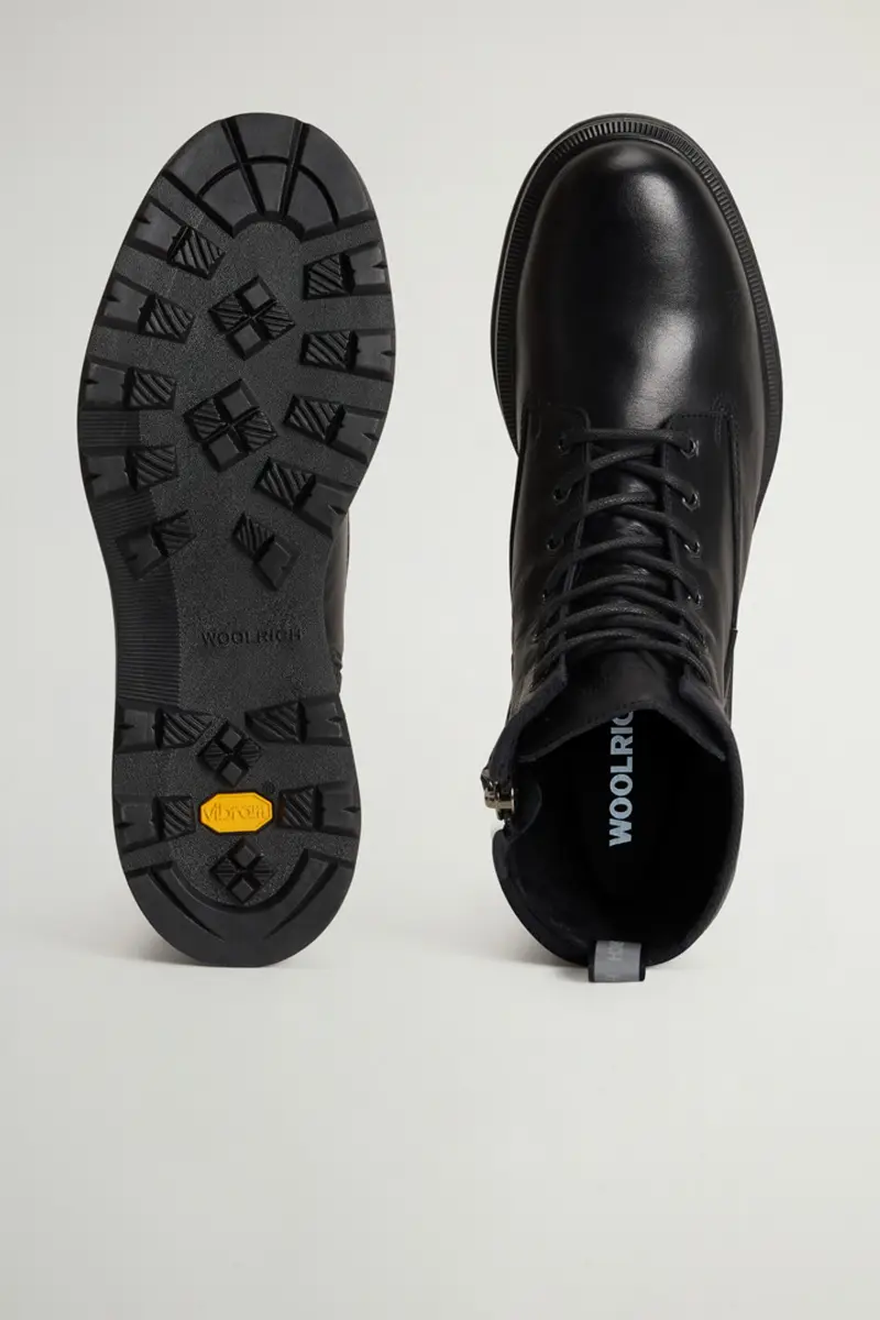 Woolrich Uomo Anfibi Grove in pelle Nero Taglia 39 miniatura 3