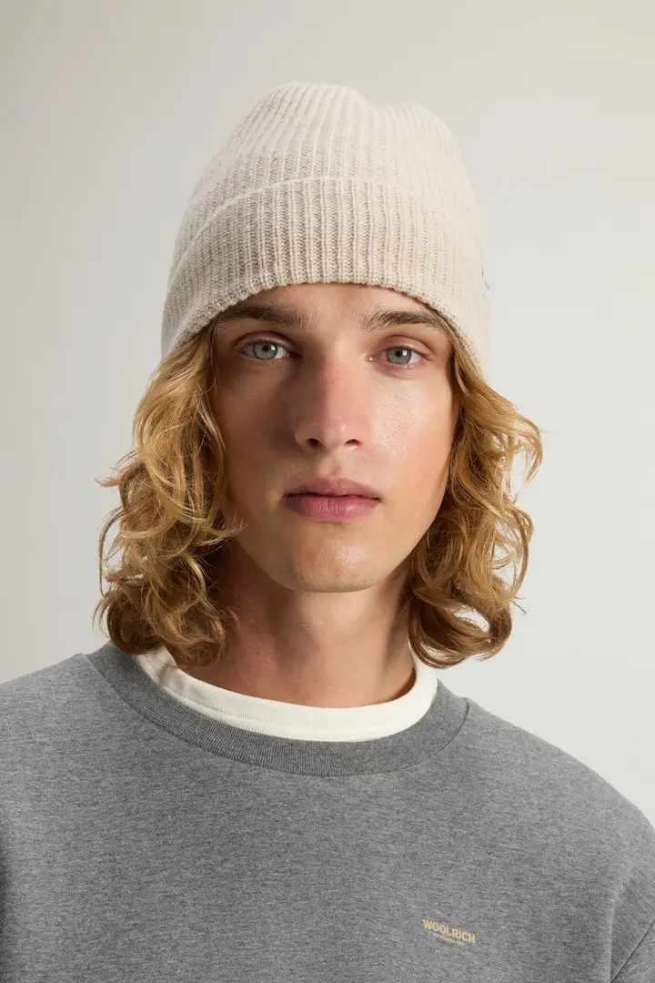 Uomo Berretto in misto lana Bianco Milky Cream miniatura 3