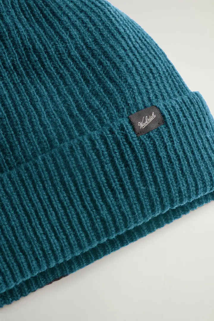 Uomo Berretto in misto lana Blu Deep Water miniatura 2