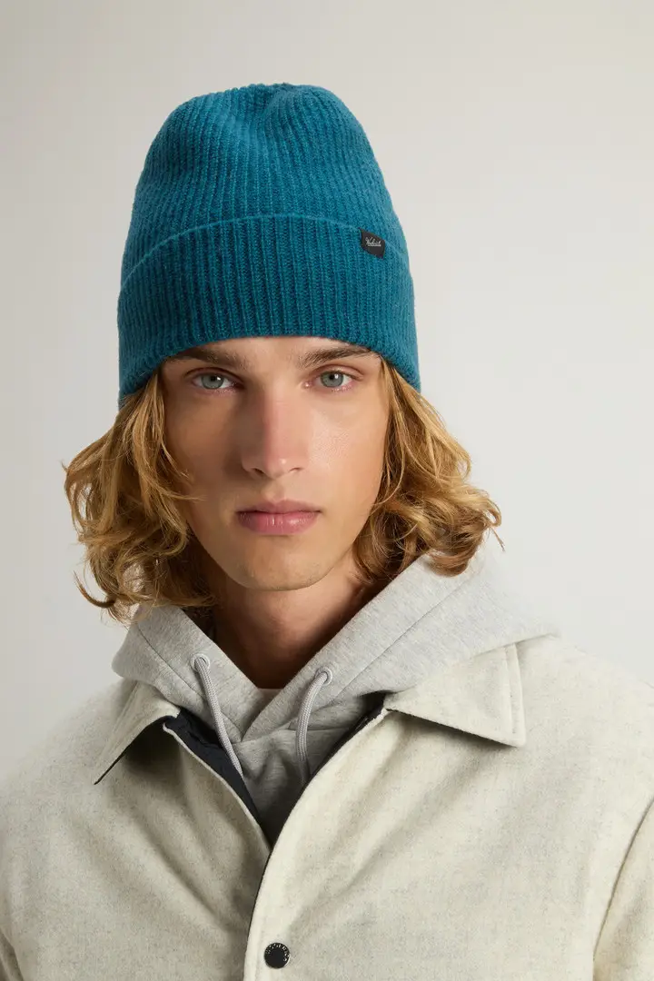 Uomo Berretto in misto lana Blu Deep Water miniatura 3