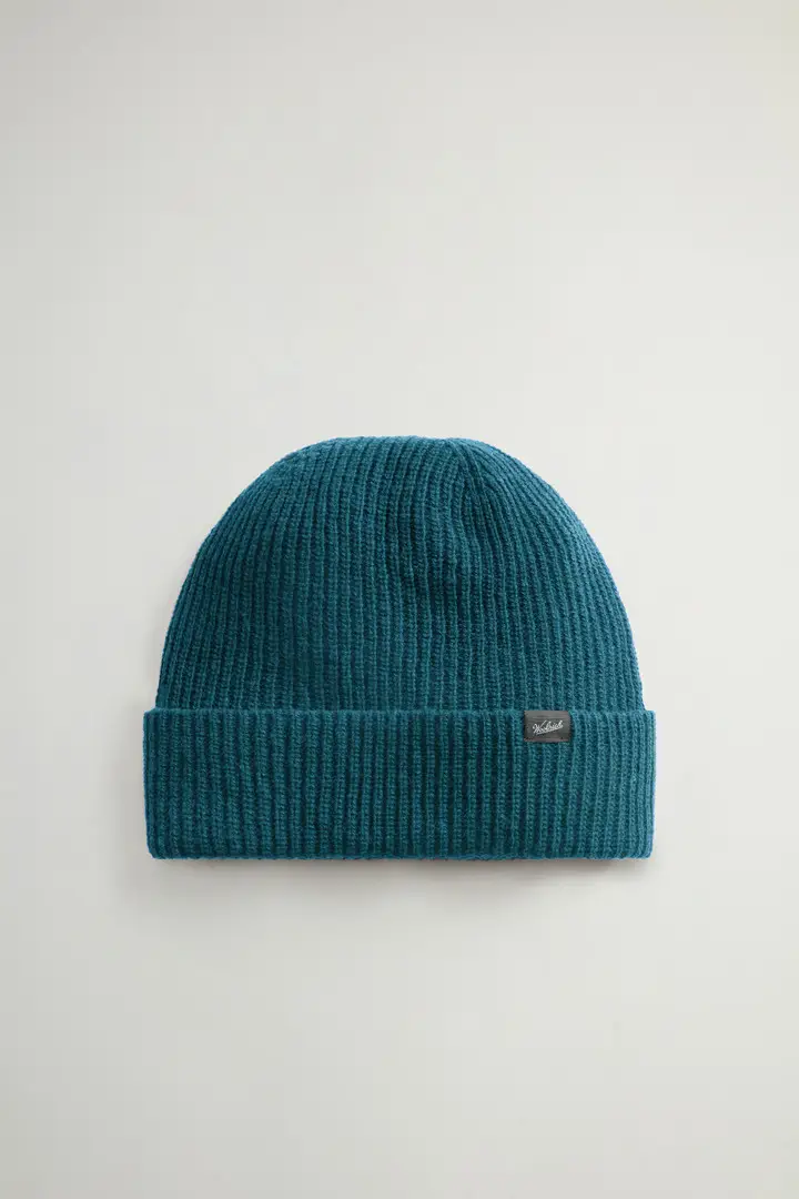 Uomo Berretto in misto lana Blu Deep Water