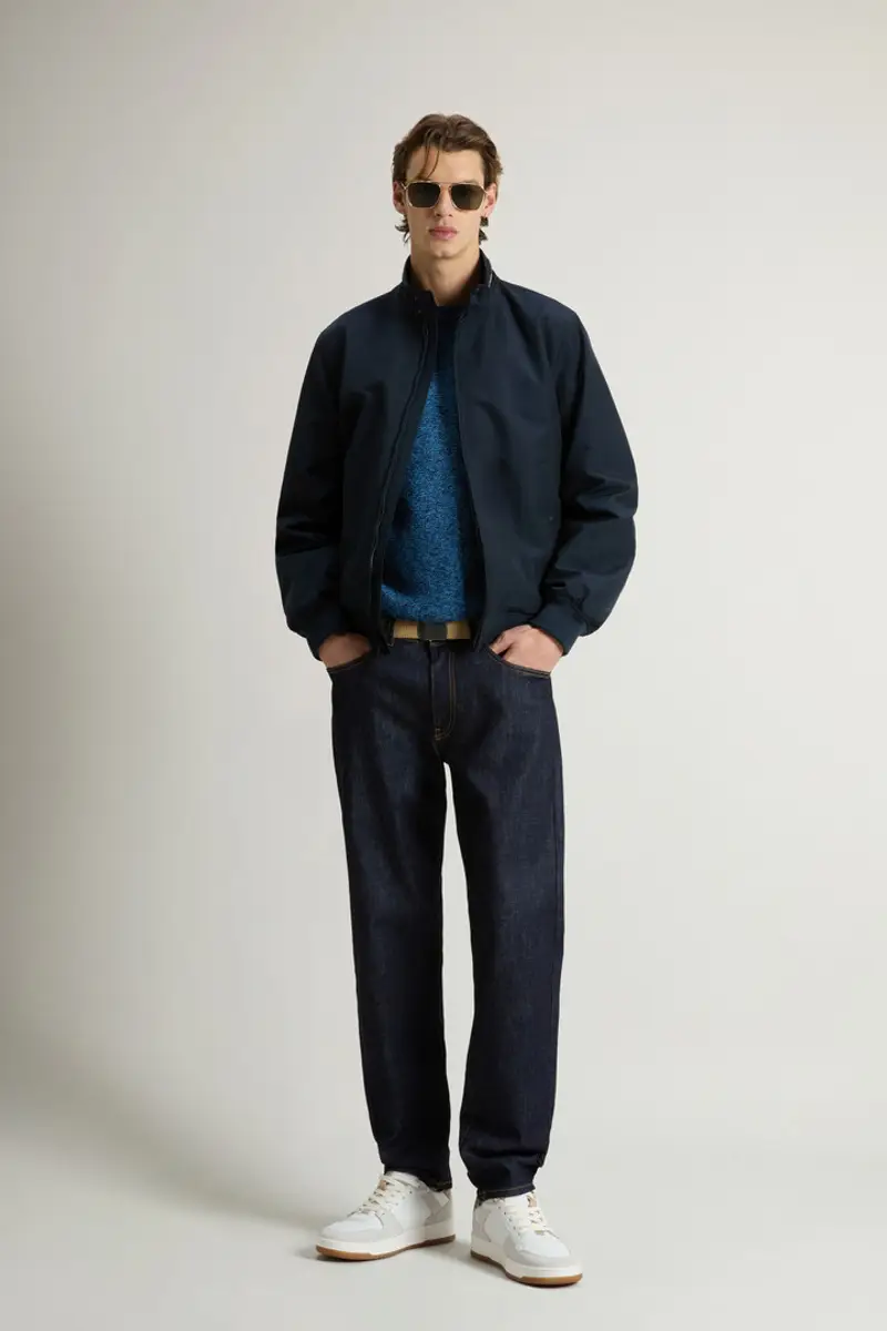 Woolrich Uomo Bomber Cruiser in Light Ramar Blu Taglia XS