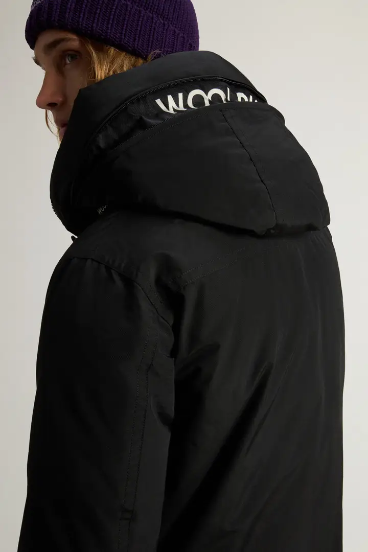 uomo Bomber in Ramar Cloth con cappuccio Nero Black miniatura 3