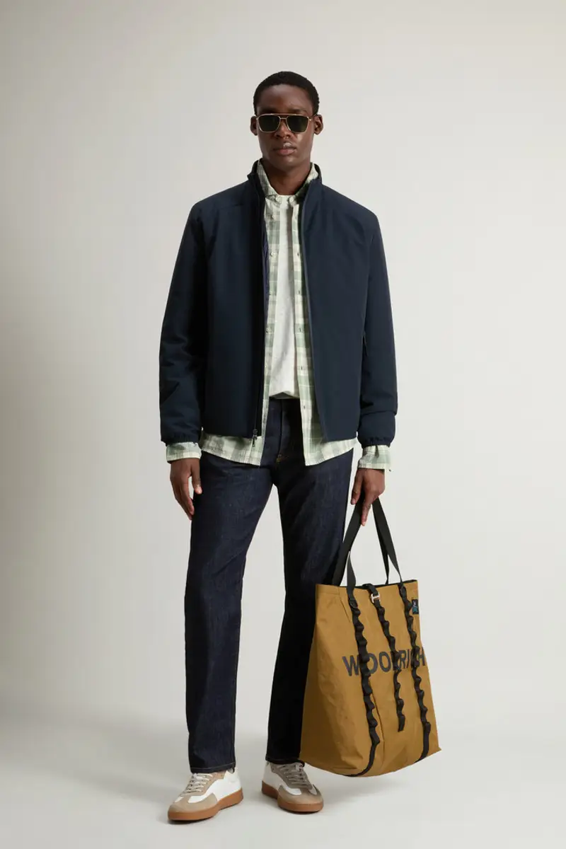 Woolrich Uomo Bomber Sailing in tessuto a due strati Blu Taglia XS