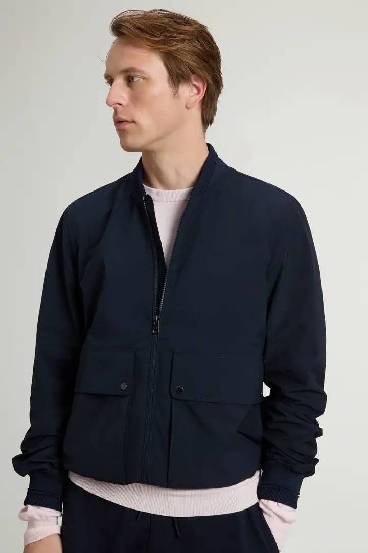 uomo Bomber Wesley in Urban Touch Blu Melton Blue miniatura 3