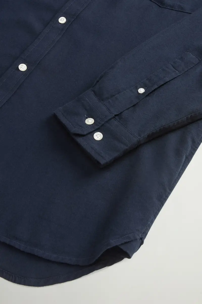 Uomo Camicia a quadri in flanella di puro cotone Madras Blu Melton Blue miniatura 2