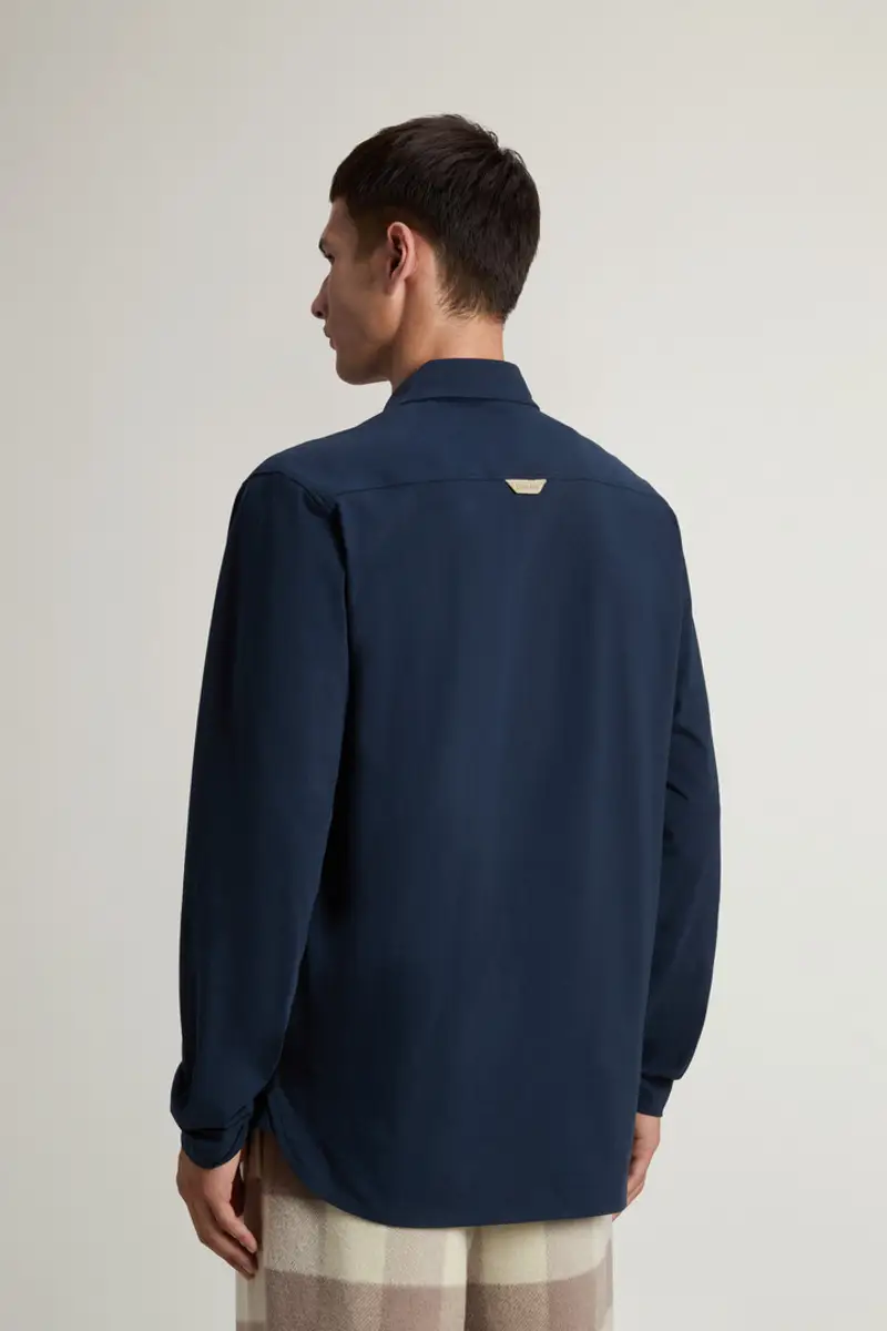 Woolrich Uomo Camicia in jersey di puro cotone Blu Taglia S miniatura 2