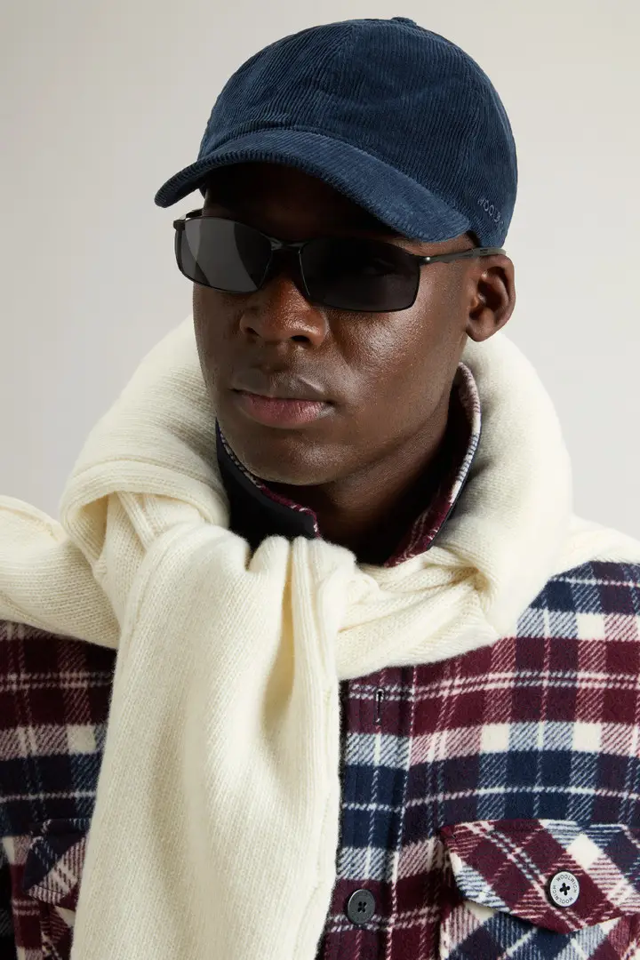 Uomo Cappellino in velluto a coste Blu Melton Blue miniatura 3