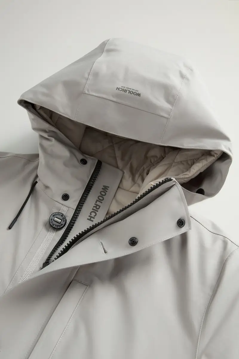 Uomo Cappotto Weaver 3 in 1 con giacca interna double face Grigio Off Taupe miniatura 2