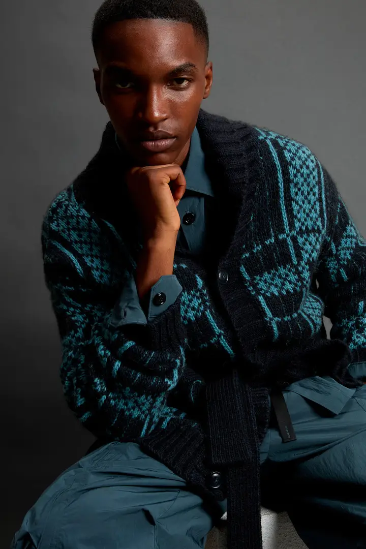 Woolrich Cardigan Uomo Blu 3030214 miniatura 3