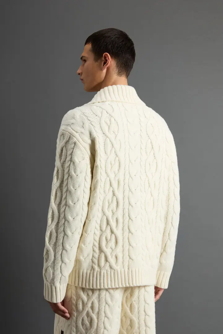 Woolrich Cardigan Uomo Crema 4176255 miniatura 2