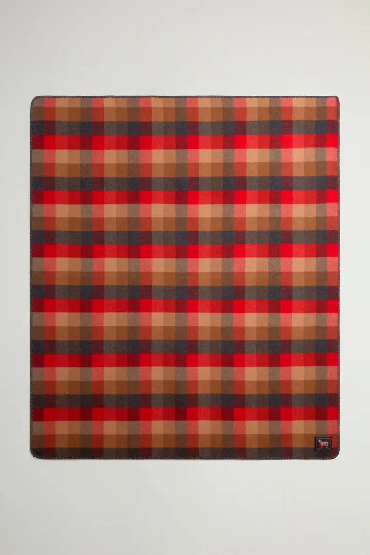 Uomo Coperta in puro cashmere con motivo a quadri by Todd Snyder Multicolore Red Grey Check