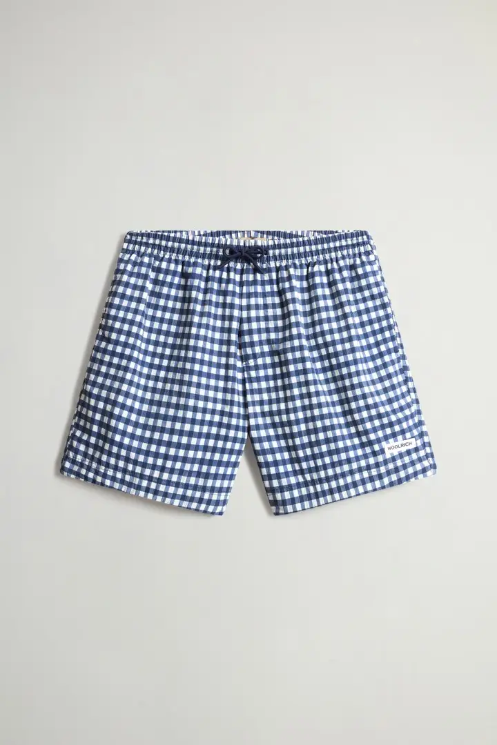 uomo Costume bermuda in nylon Blu Vichy Blue miniatura 3