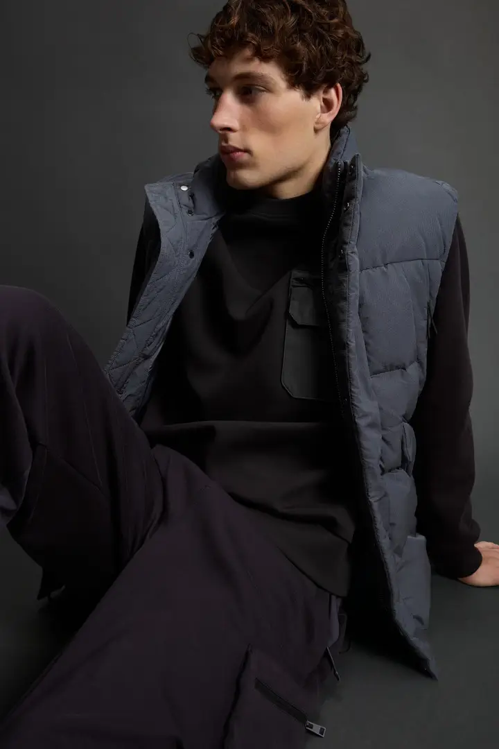 Uomo Felpa girocollo in misto cotone Interlock e nylon by Todd Snyder Nero Black miniatura 3