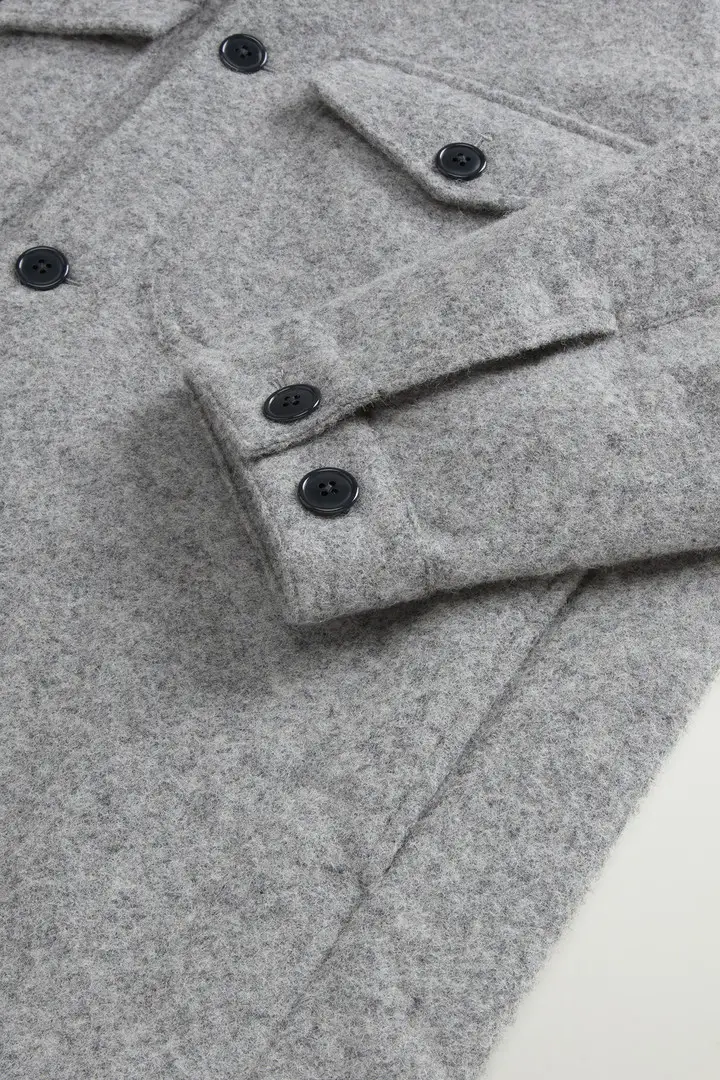 uomo Giacca a camicia in misto lana italiana con rivestimento riflettente by Todd Snyder Grigio Grey miniatura 2