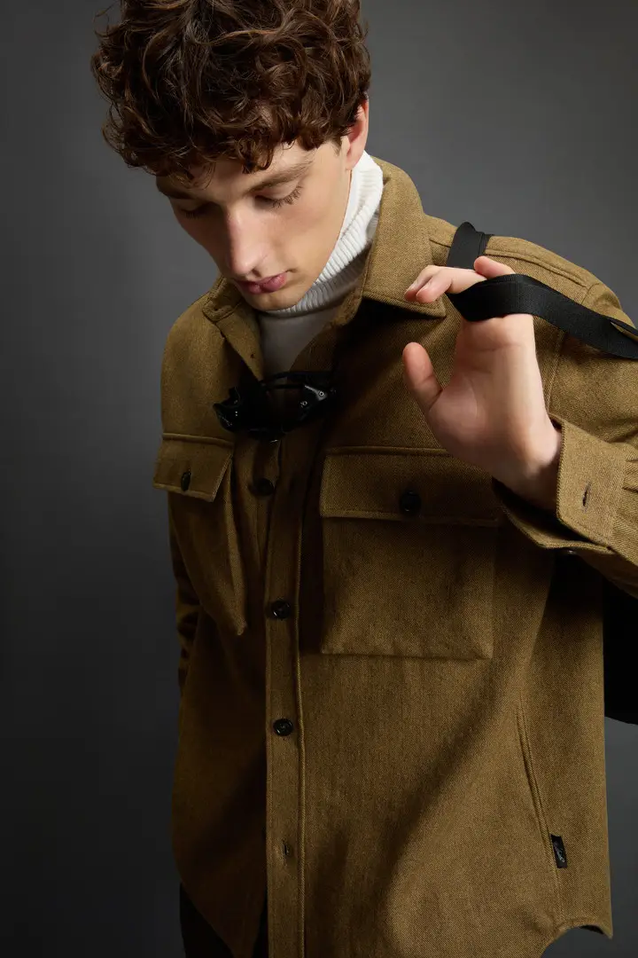 Uomo Giacca a camicia in misto lino, lana vergine italiana e cashmere by Todd Snyder Beige Light Brolive Melange miniatura 3