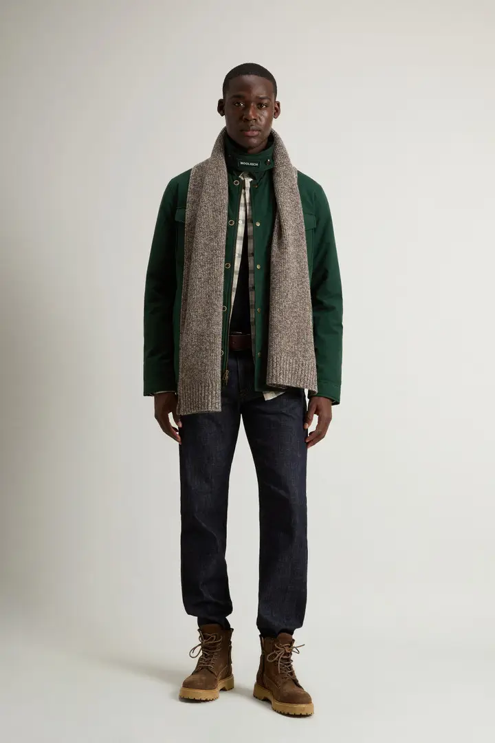 Uomo Giacca a camicia in Mountain Cloth Verde Dark Holly Green
