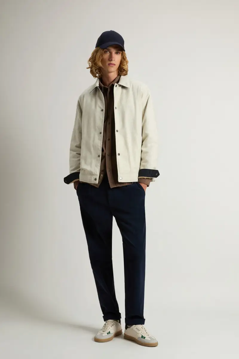 Uomo Giacca a camicia Keating in misto lana italiana riciclata Beige Oatmeal