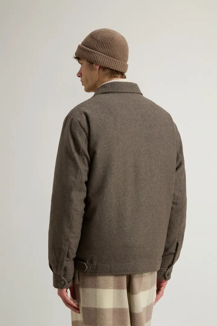 Uomo Giacca a camicia Keating in misto lana italiana riciclata Marrone Falcon miniatura 2