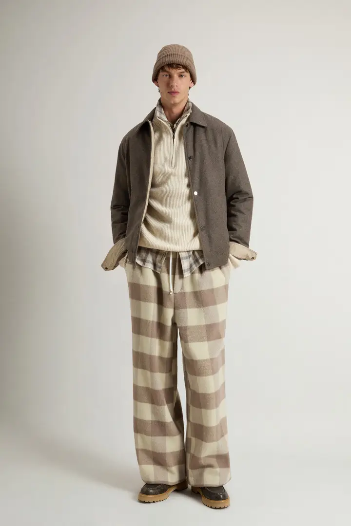 Uomo Giacca a camicia Keating in misto lana italiana riciclata Marrone Falcon