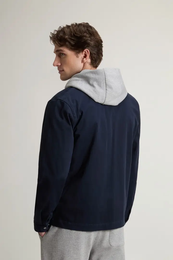 uomo Giacca a camicia Timber tinta in capo in twill di cotone Blu Melton Blue miniatura 2