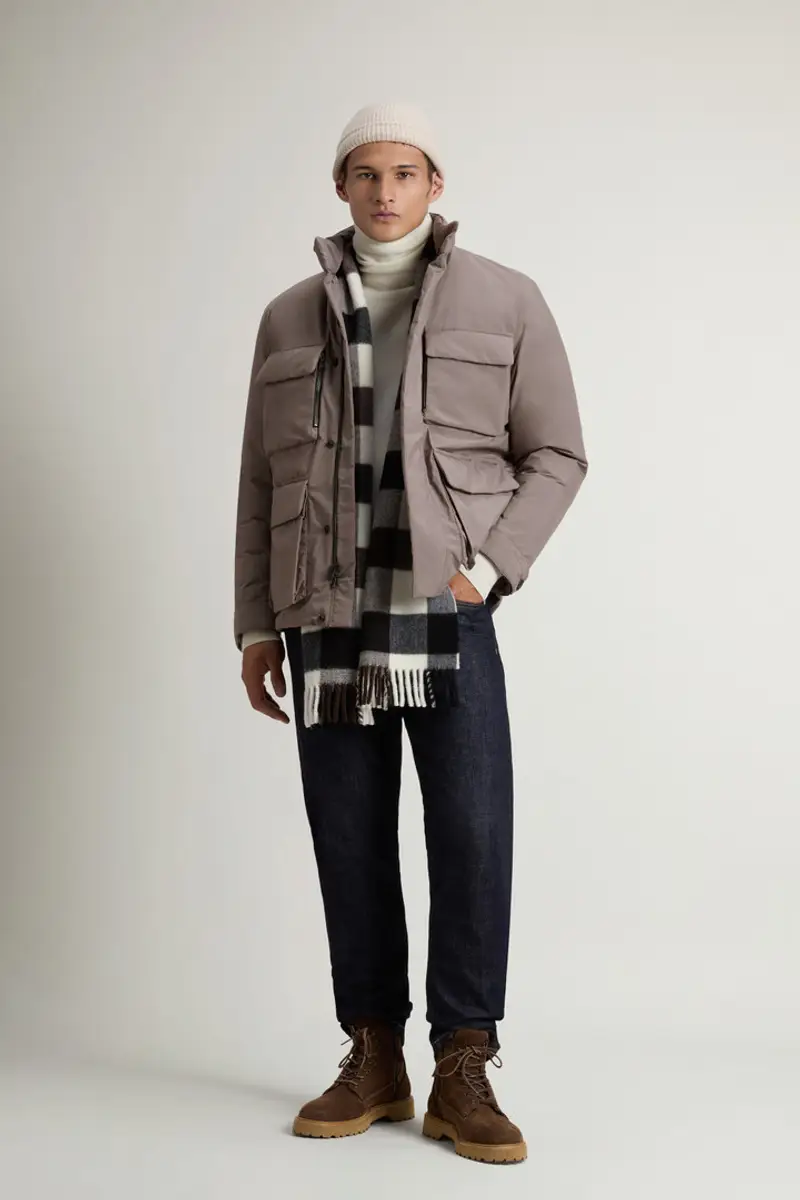 Woolrich Uomo Giacca Cloud con collo alto Marrone Taglia XS