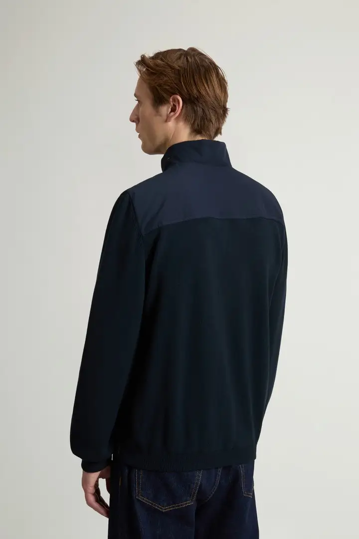 uomo Giacca ibrida in tessuto a due strati Blu Melton Blue miniatura 2