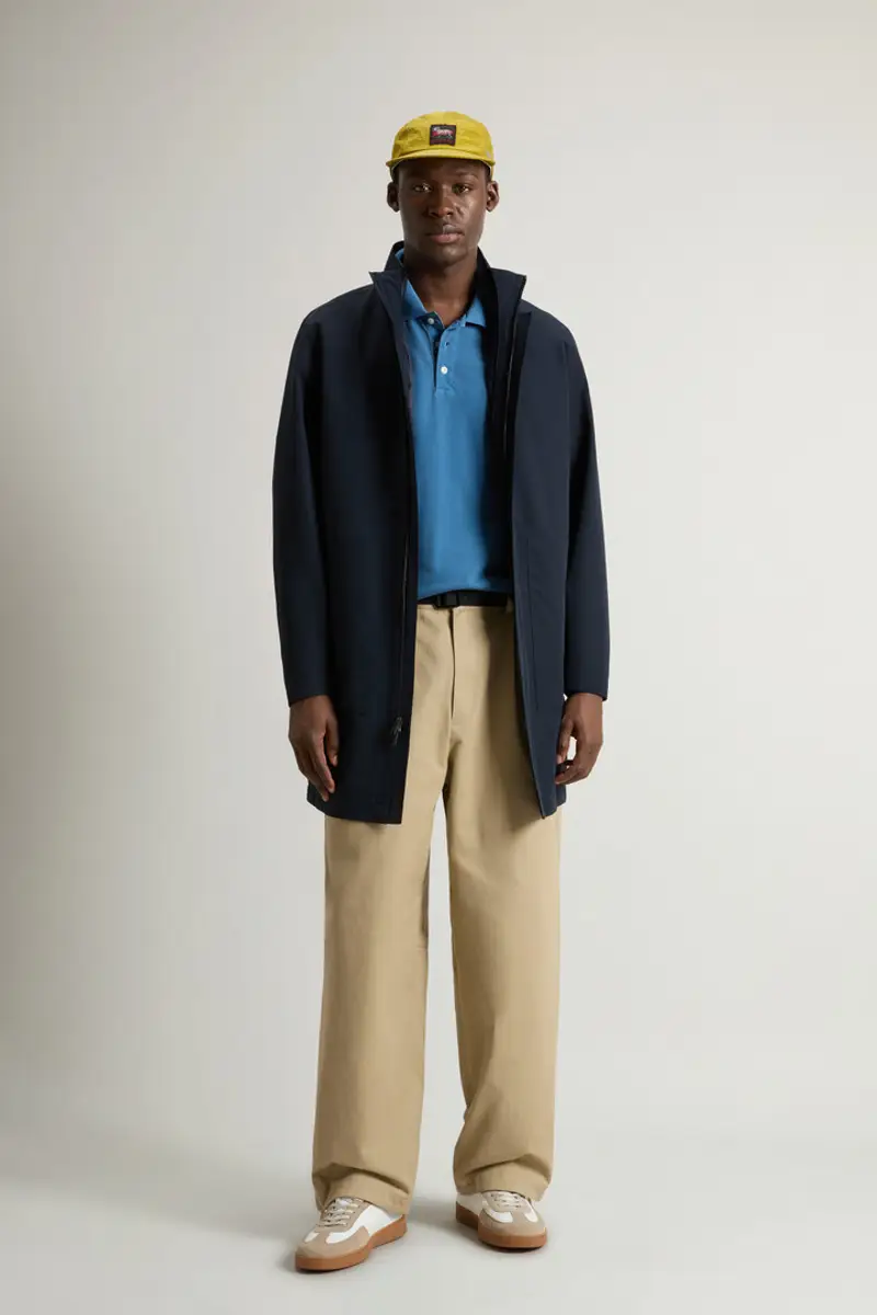 Woolrich Uomo Giacca impermeabile 2 in 1 in tessuto a due strati Blu Taglia XS