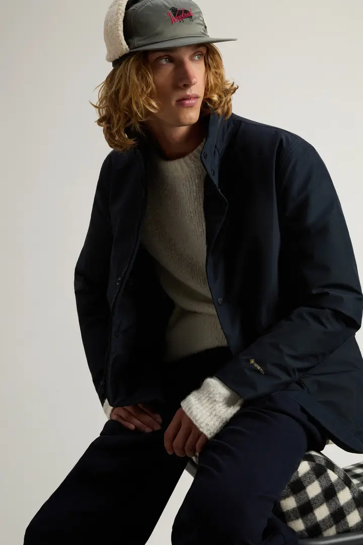 Uomo Giacca impermeabile in tessuto a due strati riciclato GORE-TEX Blu Melton Blue miniatura 3