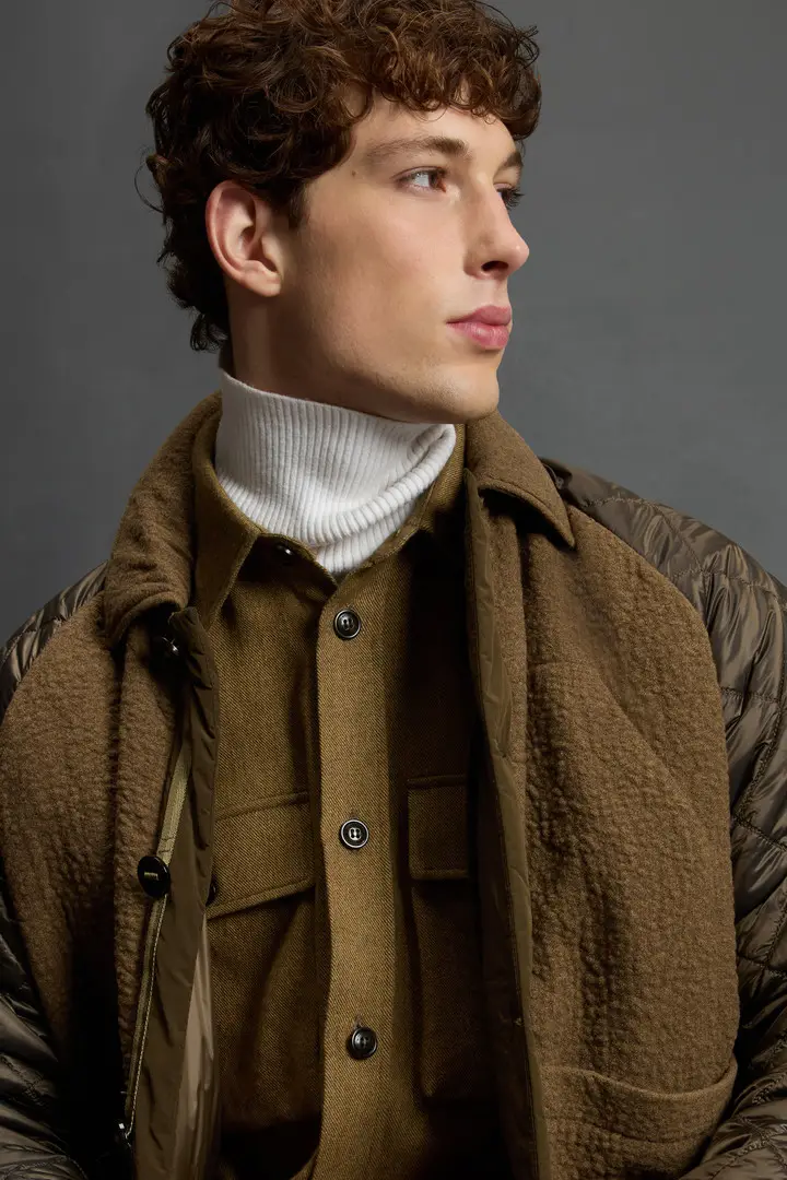 Uomo Giacca Military ibrida in misto lana italiana e cotone by Todd Snyder Marrone Brolive Block miniatura 3